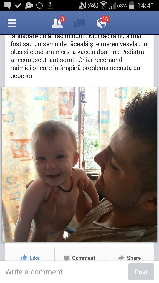 Păreri & Testimoniale brățară chihlimbar bebe 34 Păreri & testimoniale brățară chihlimbar bebe