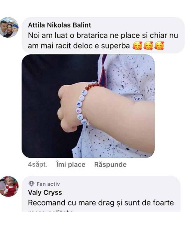 Păreri & testimoniale brățară chihlimbar bebe