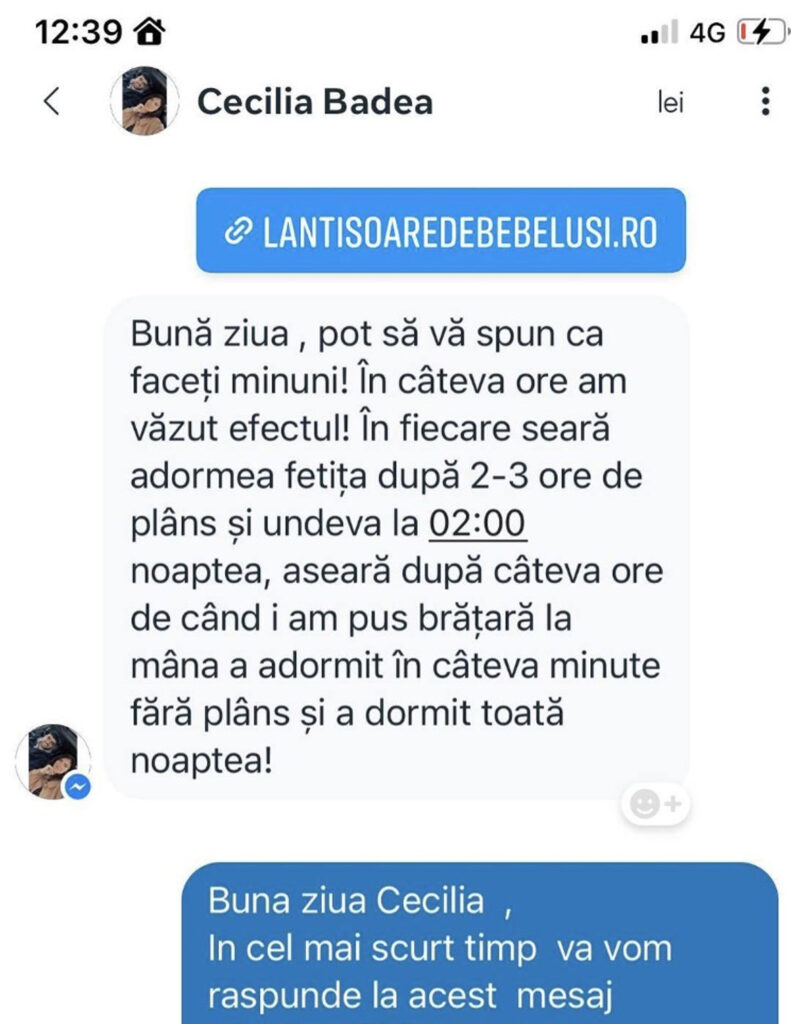 Păreri & testimoniale brățară chihlimbar bebe