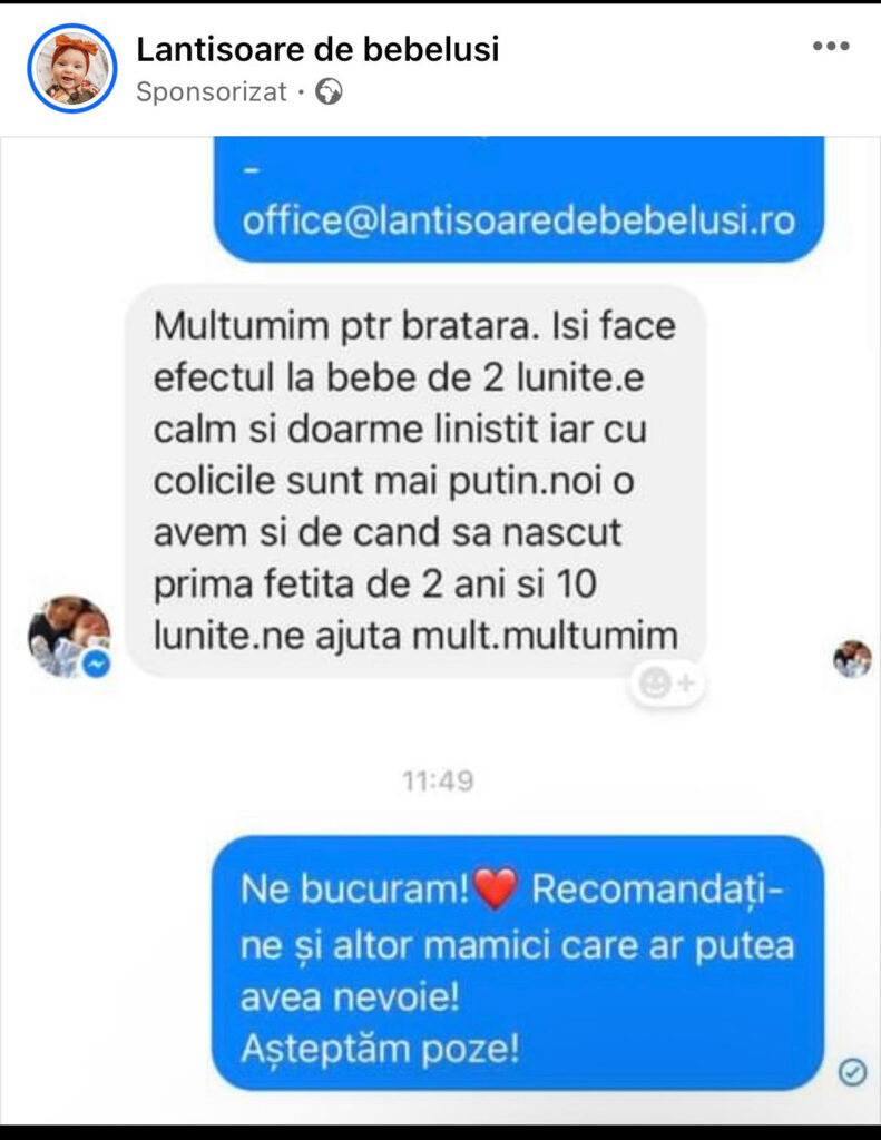 Păreri & testimoniale brățară chihlimbar bebe